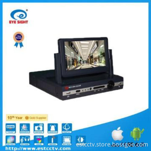 Cheap 8CH Net DVR CCTV, 7inch LCD P2P Network DVR Surveillance